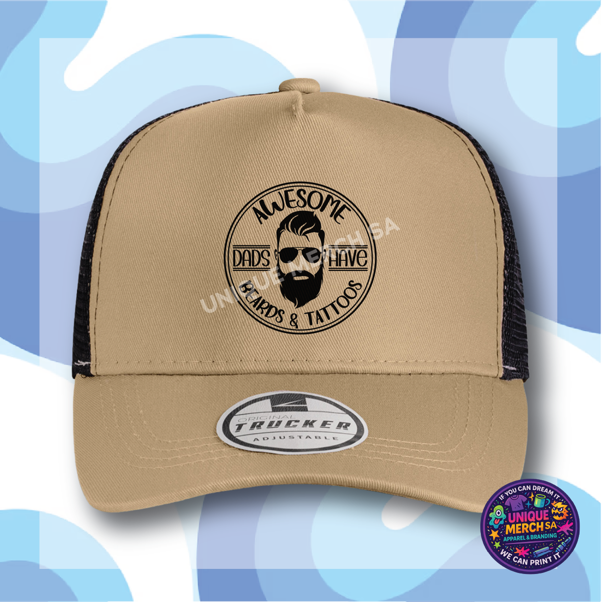 Trucker Caps - Father's Day - Awesome Dads Have Beards & Tattoos