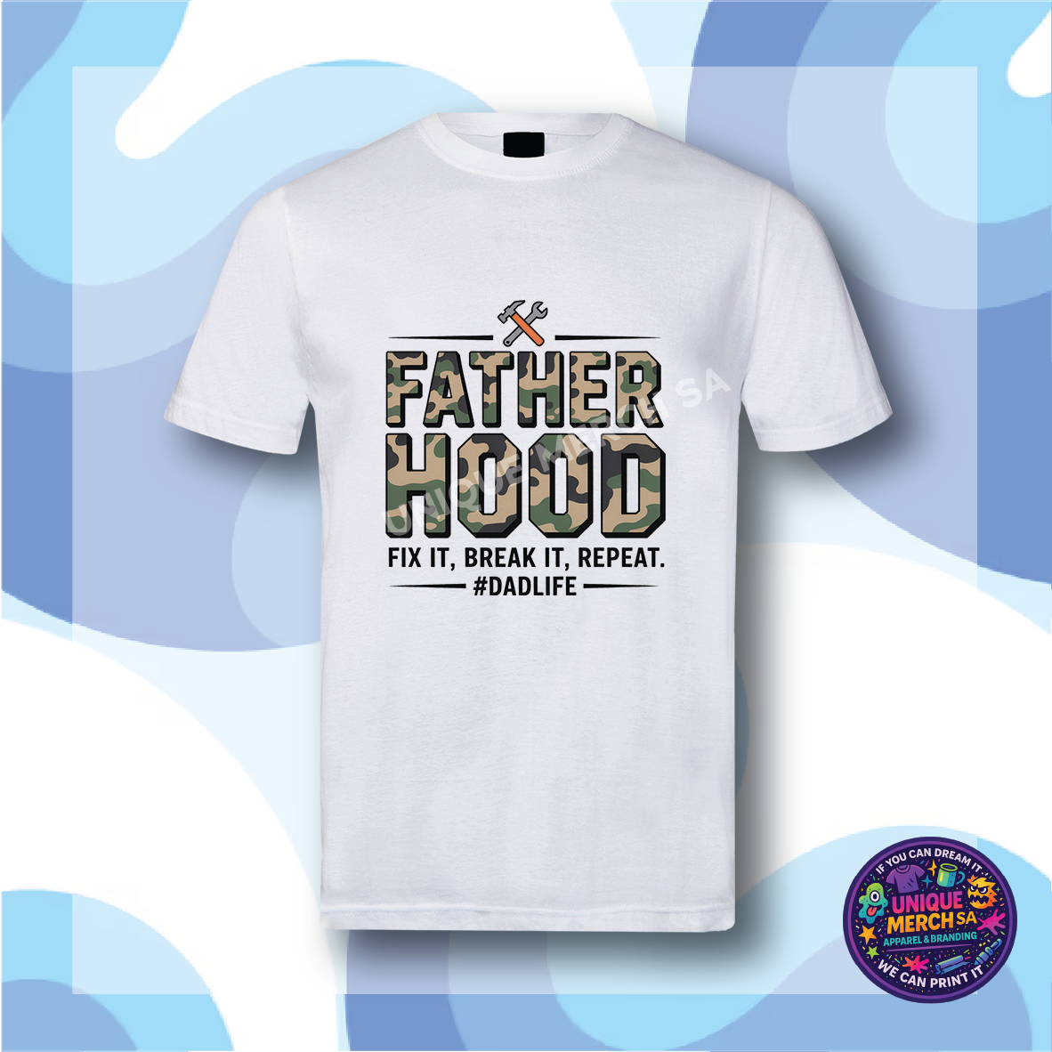 Short Sleeve T-Shirt - Father's Day - Father Hood (ARMY)