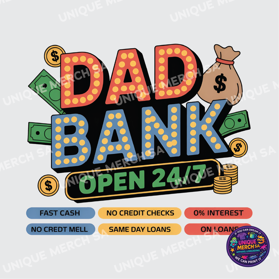 DTF Transfer - Father's Day Special - Bank DAD
