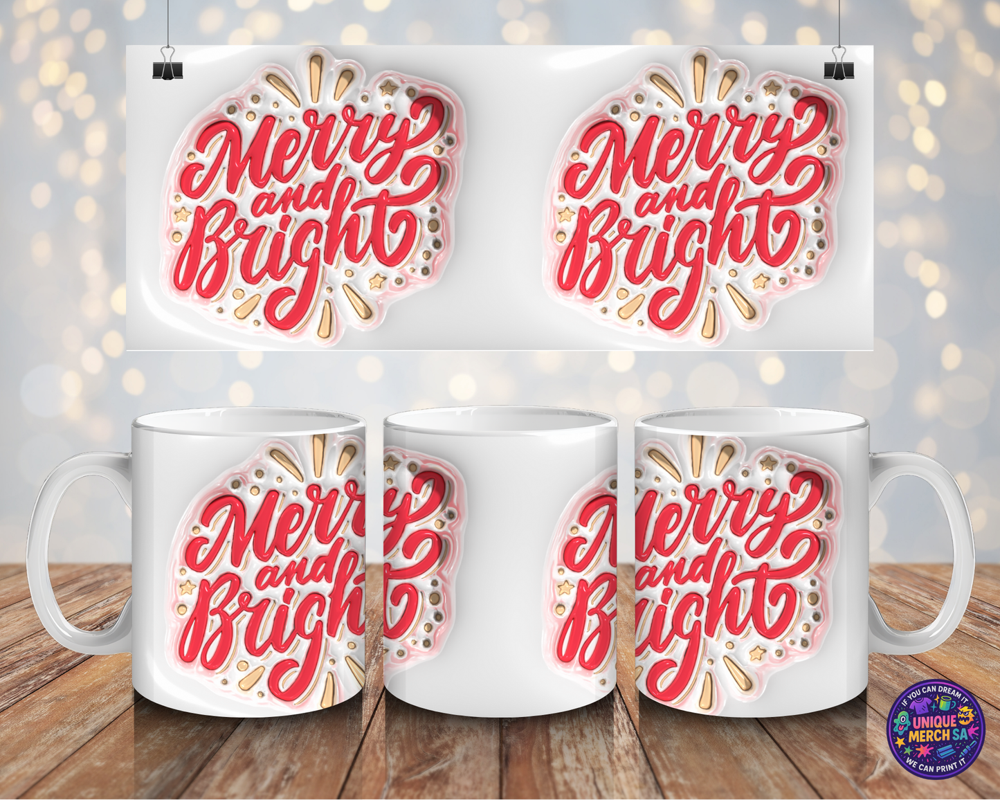 Mugs - Christmas Mug - Merry & Bright