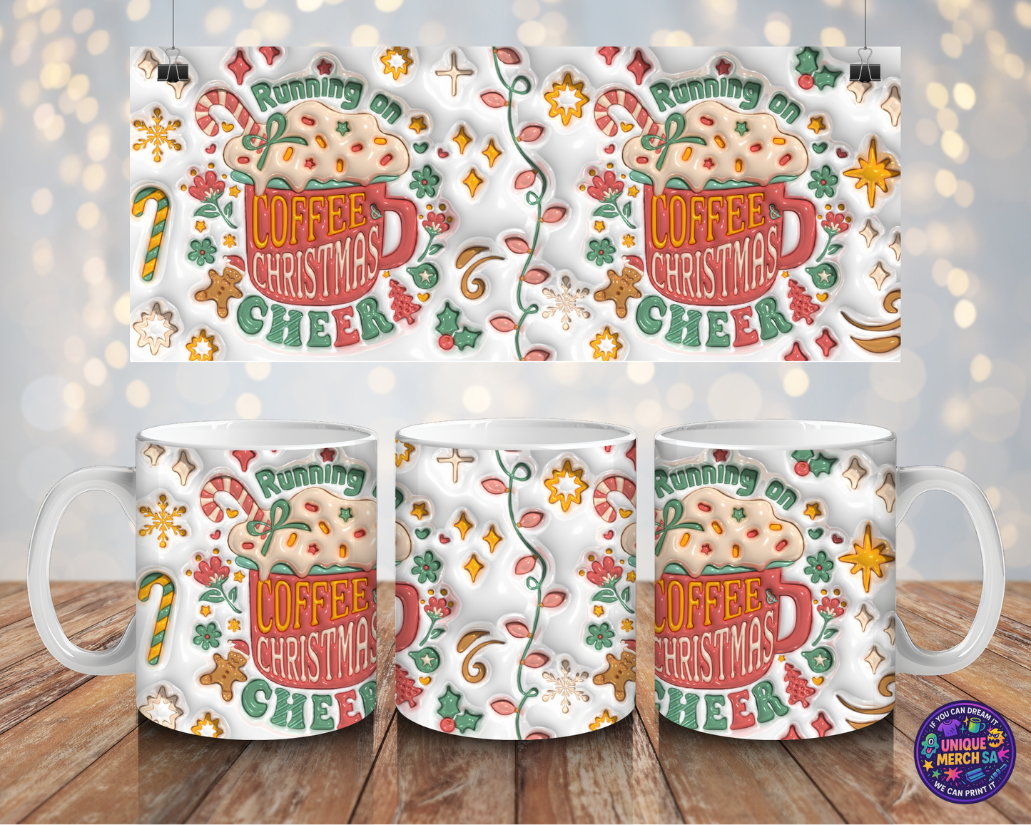 Mugs - Christmas Mug - Running on Christmas Cheer