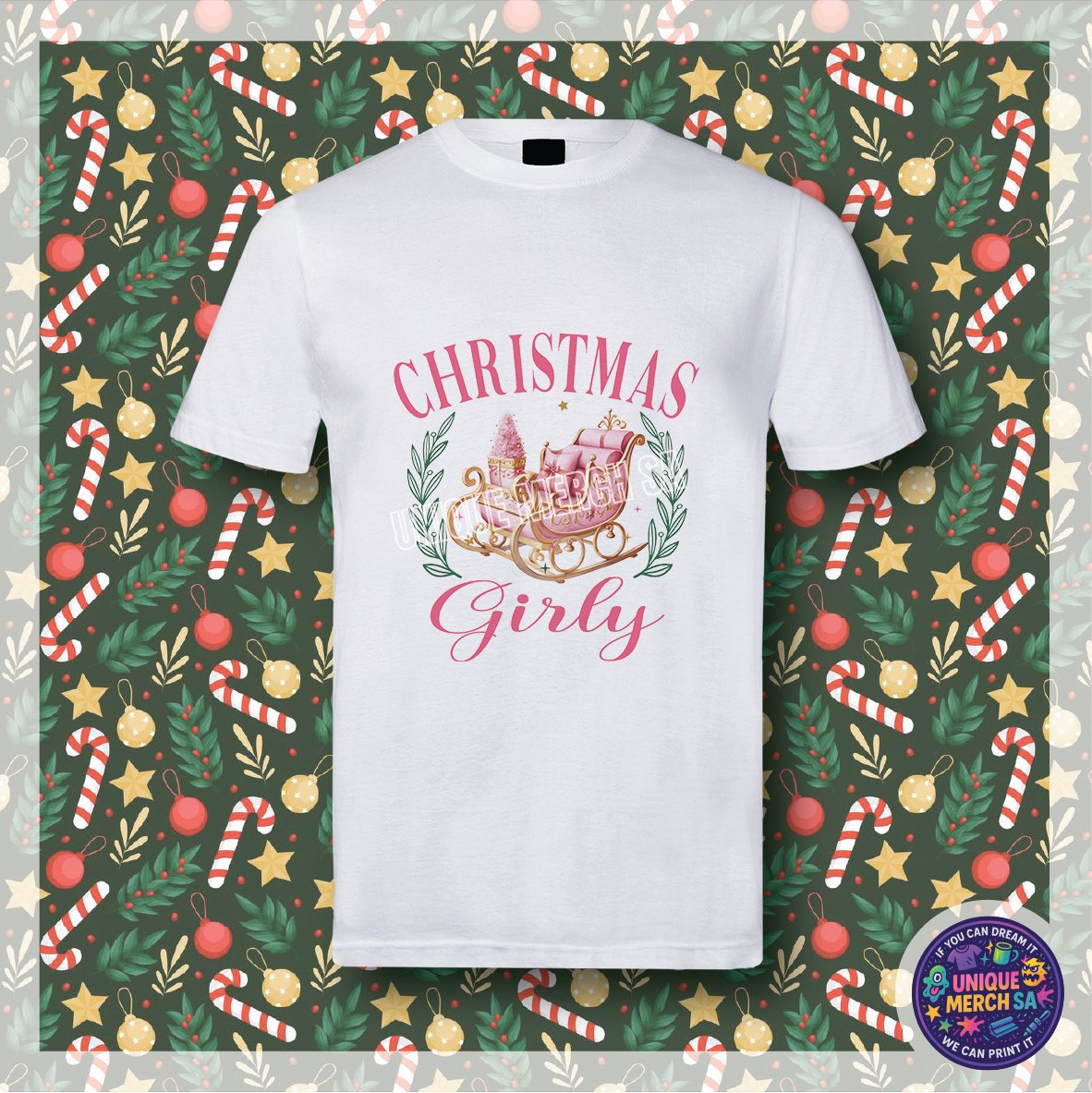 Short Sleeve T-Shirt - Christmas - Christmas Girly