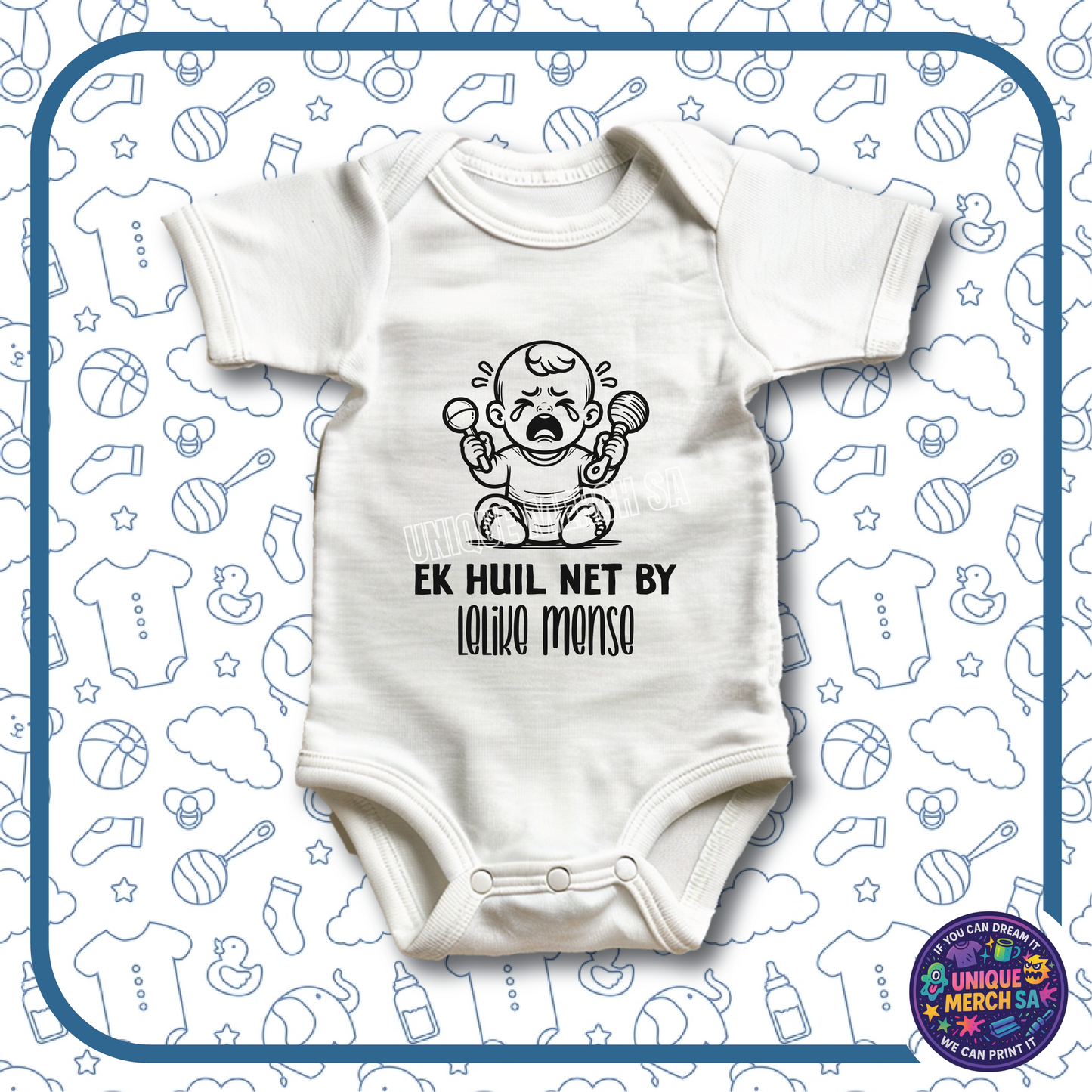 Baby Onesies - Funny Afrikaans - Ek Huil Net By Lelike Mense