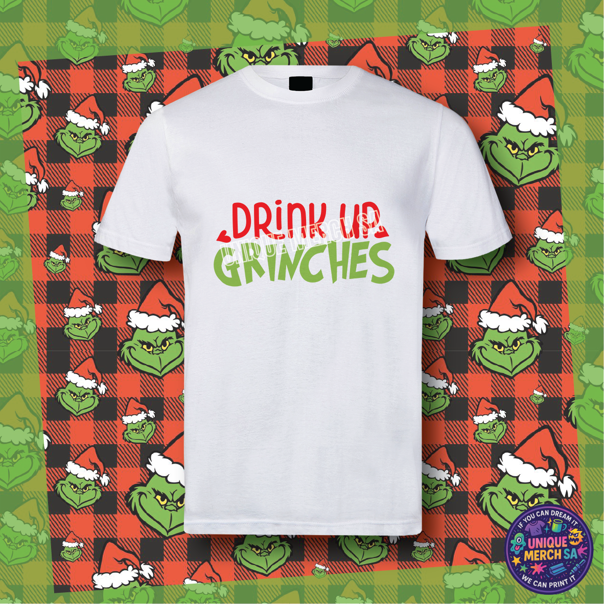 Short Sleeve T-Shirt - Grinchmas - Drink Up Grinches