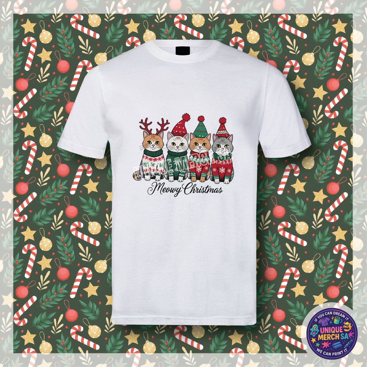Short Sleeve T-Shirt - Christmas - Merry Christmas Kitty