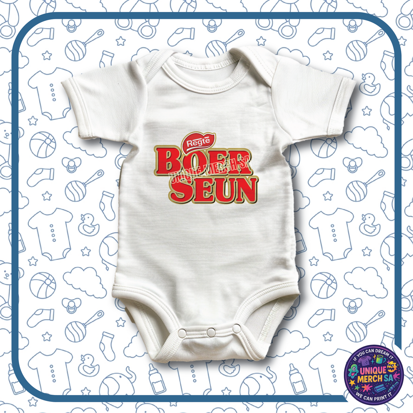Baby Onesies - Funny Afrikaans - Regte Boer Seun