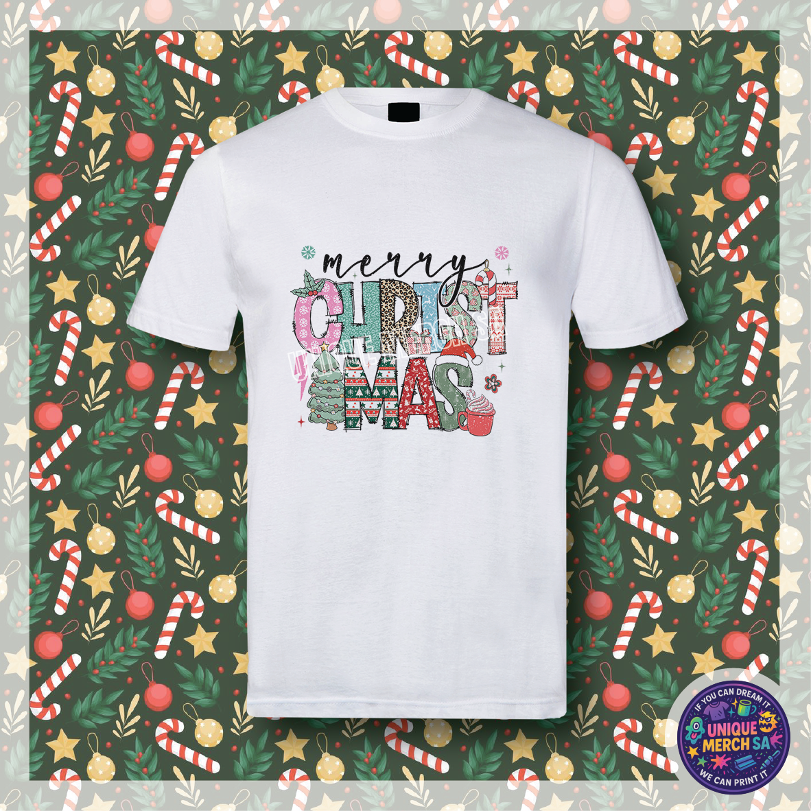 Short Sleeve T-Shirt - Christmas - Merry Christmas Funky