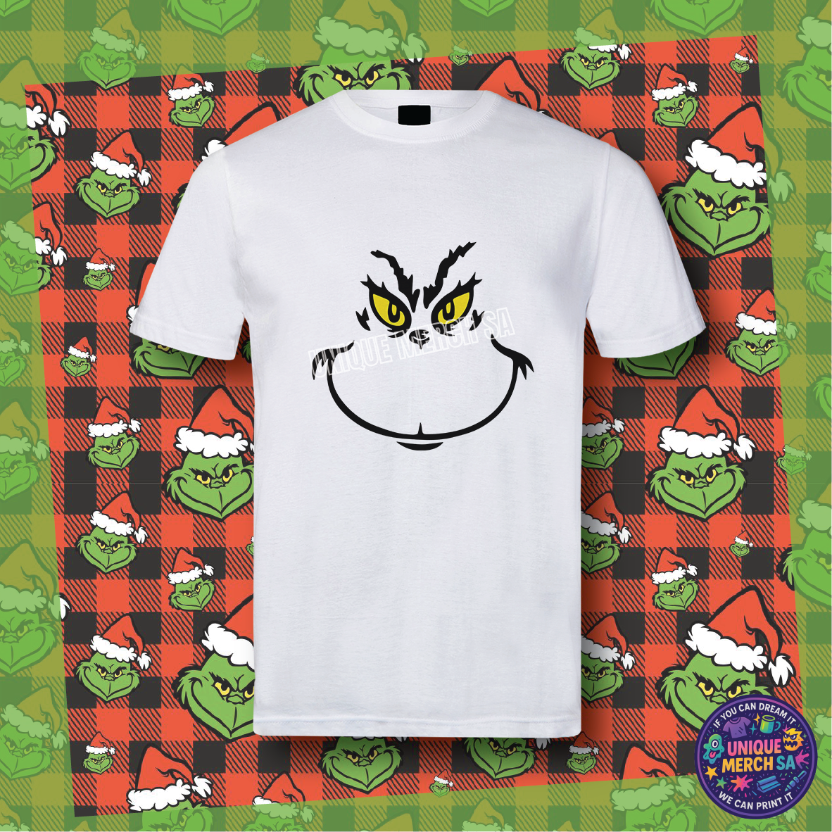 Short Sleeve T-Shirt - Grinchmas - Grinch Smile