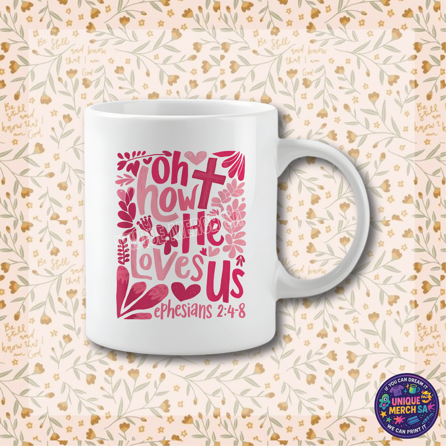 Mugs - Boho Christian Mug - Oh How He Loves Us