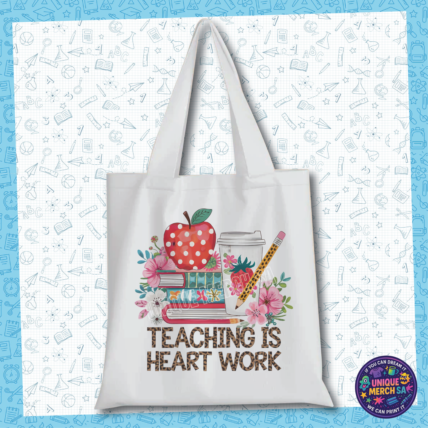 Tote Bags - Teacher - Teaching Is Heart Work