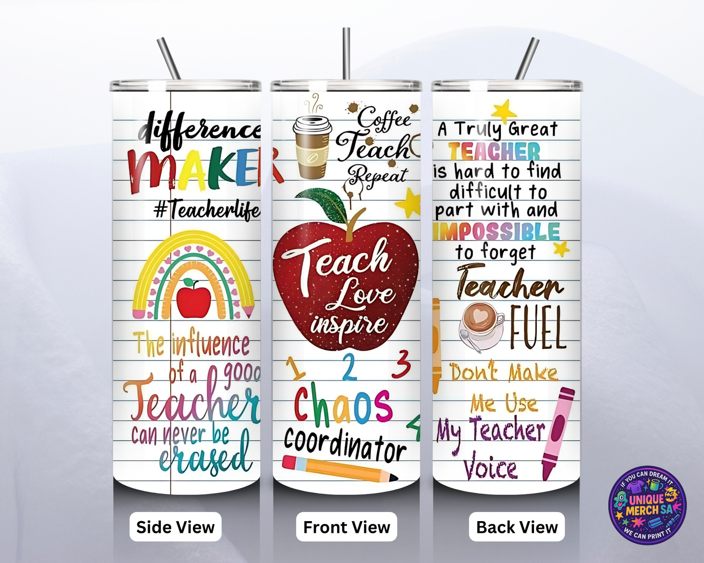 Tumbler - Teacher - Teacher Motivational White