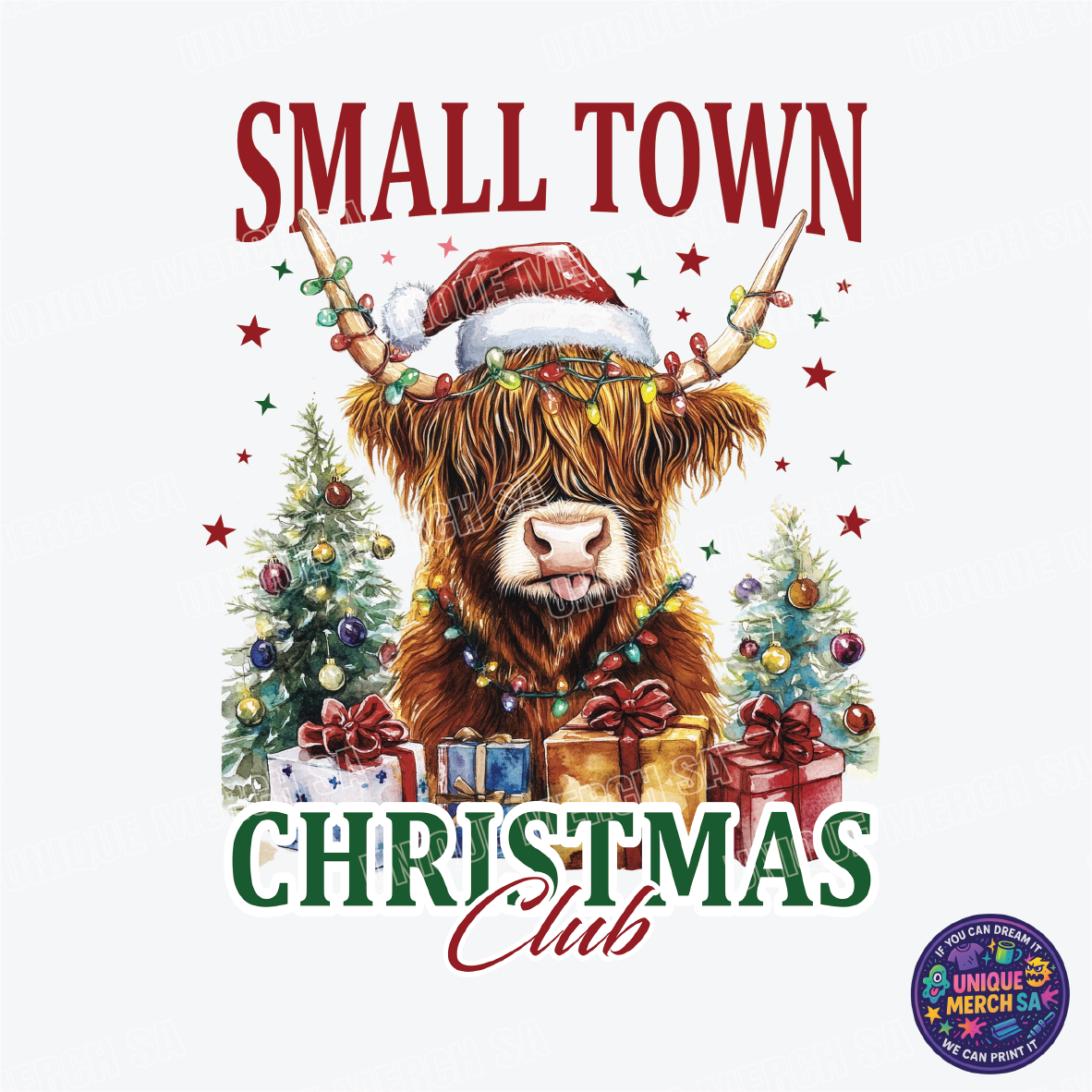 DTF Transfer - Christmas - Small Town Christmas Club
