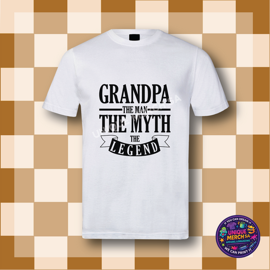 Short Sleeve T-Shirt - Father's Day - Grandpa The Man, The Myth, The Legend 2