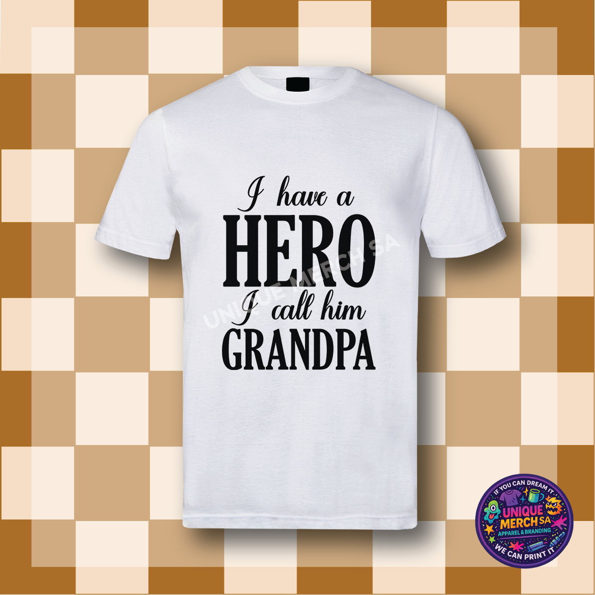 Short Sleeve T-Shirt - Father's Day - I have a hero, I call him Grandpa