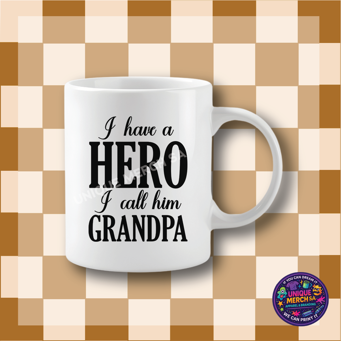 Mugs - Father's Day - I have a hero, I call him Grandpa