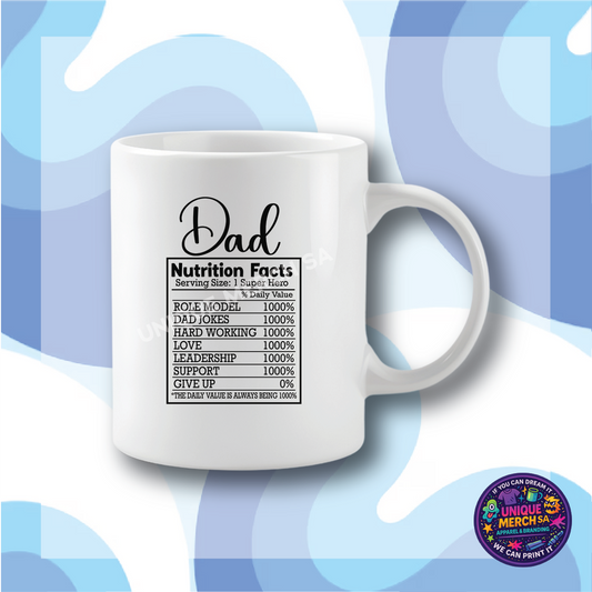 Mugs - Father's Day - Dad Nutrition Facts
