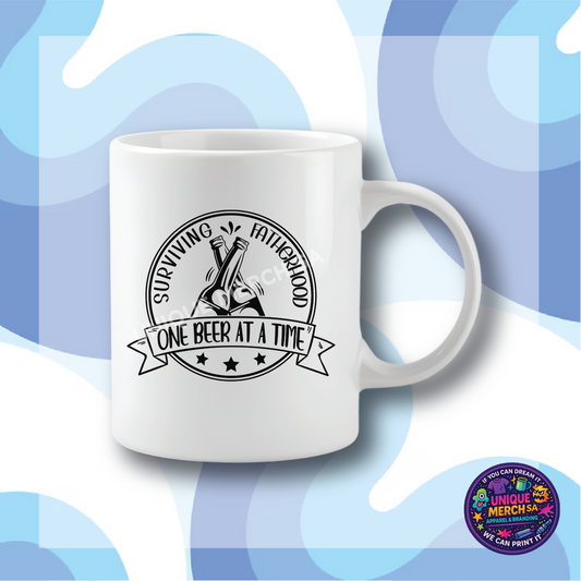 Mugs - Father's Day - Surviving Fatherhood One Beer At A Time