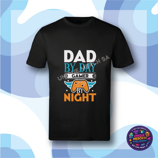 Short Sleeve T-Shirt - Father's Day - DAD by Day, GAMER by Night