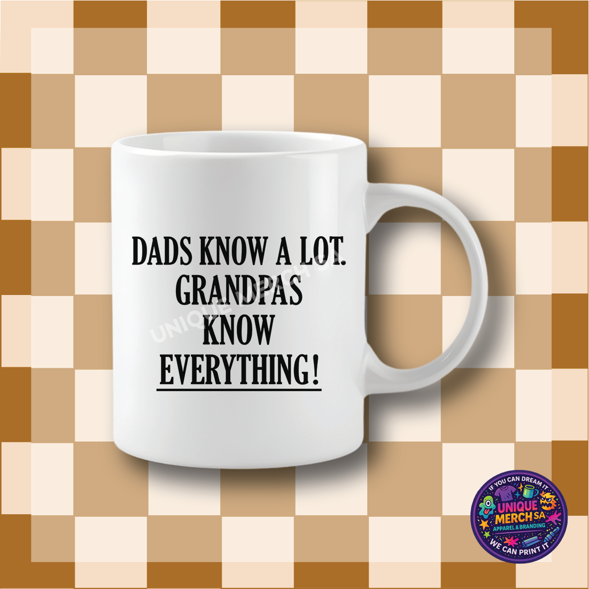 Mugs - Father's Day - Dads know a lot. Grandpas know everything