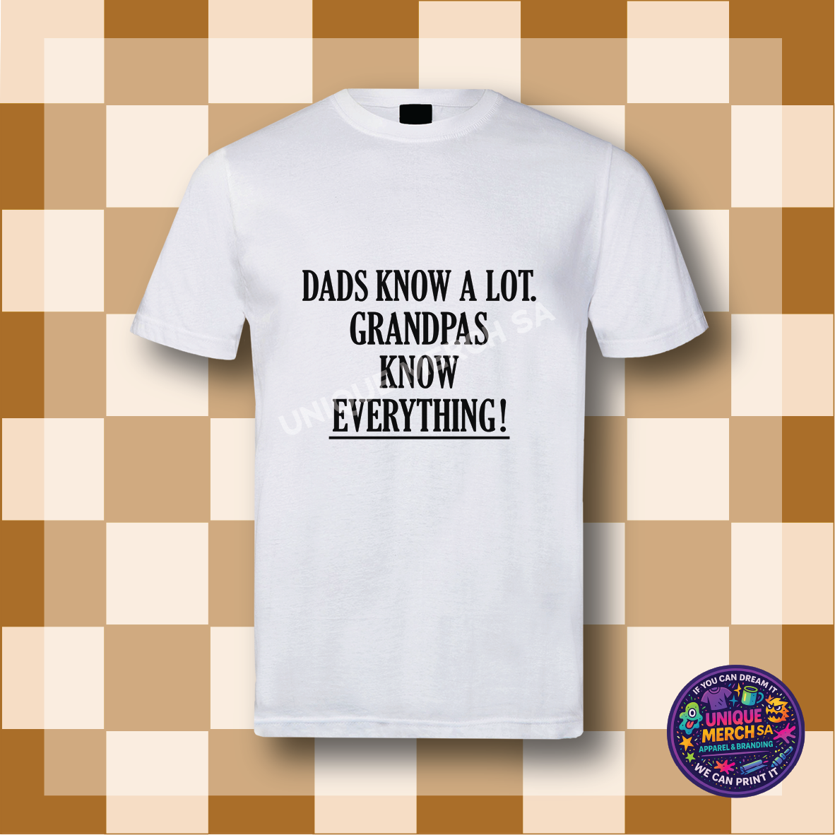 Short Sleeve T-Shirt - Father's Day - Dads knows a lot. Grandpas knows everything