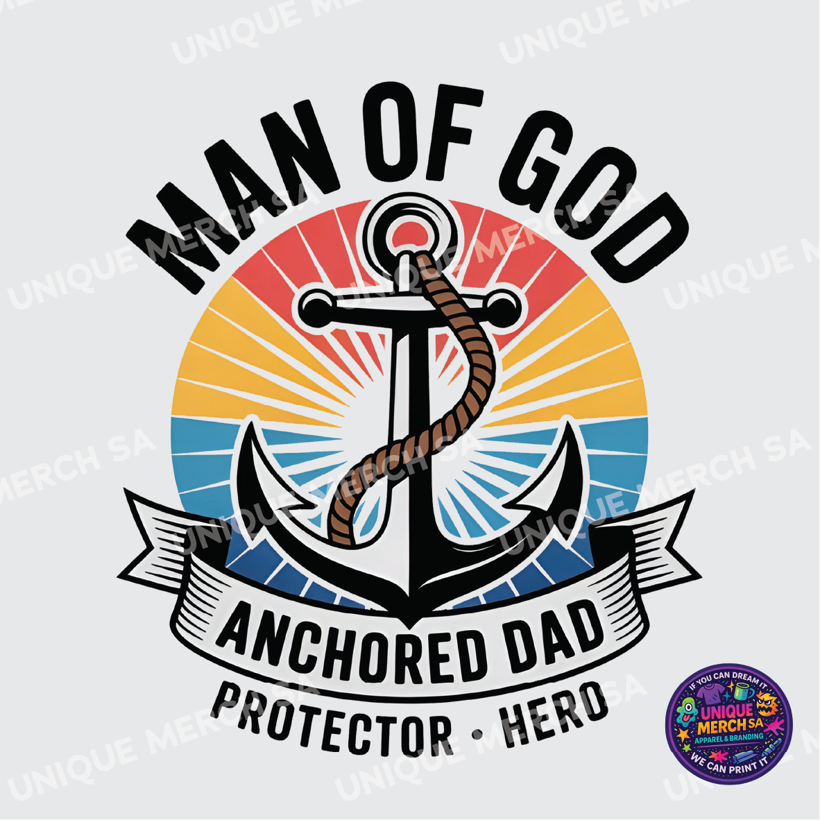 DTF Transfer - Father's Day Special - DAD, Man Of God