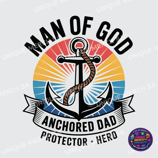 DTF Transfer - Father's Day Special - DAD, Man Of God