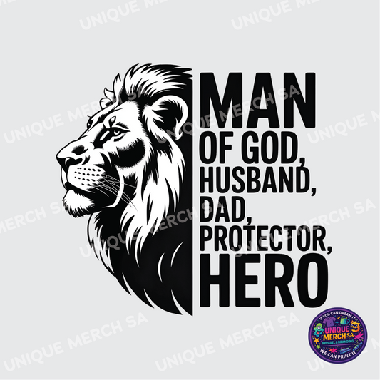 DTF Transfer - Father's Day Special - Man of God, Husband, Dad