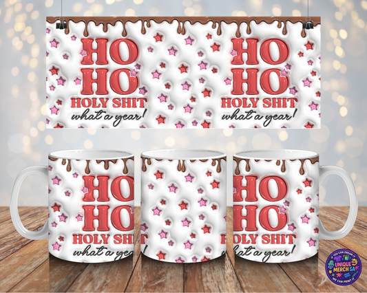 Mugs - Christmas Mug - Ho Ho Holy Shit What a Year