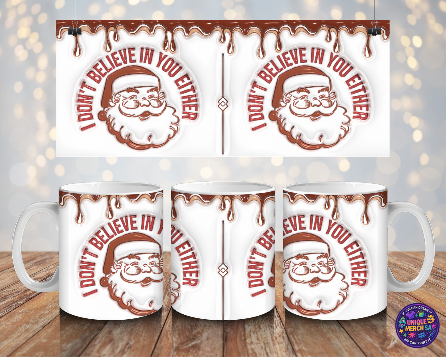 Mugs - Christmas Mug - I Don't Believe In You Either