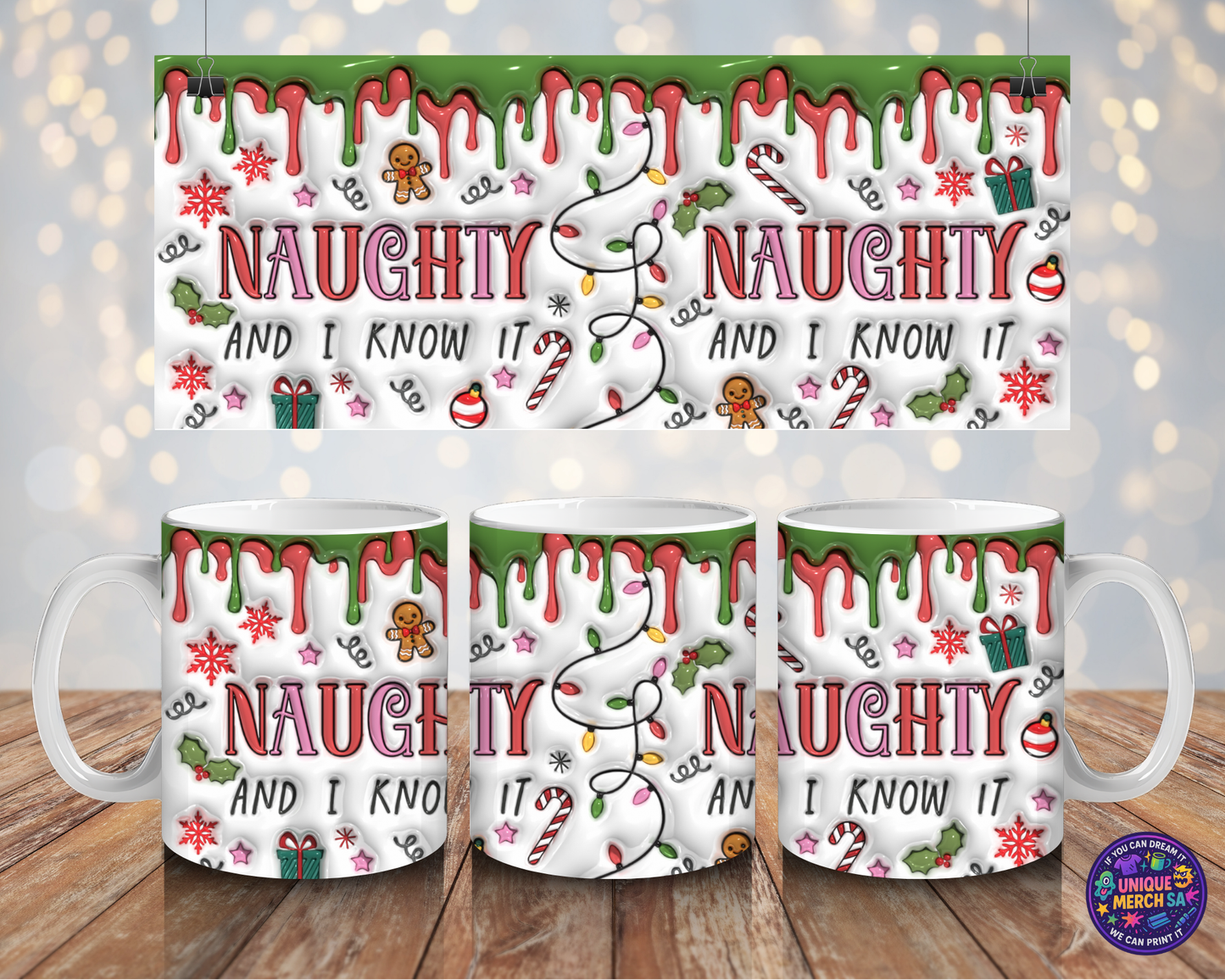 Mugs - Christmas Mug - Naughty and I Know It