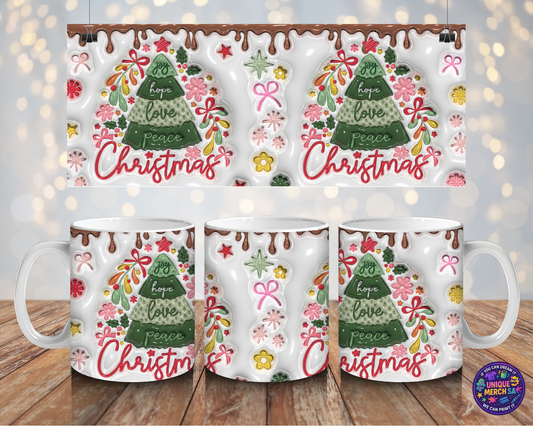 Mugs - Christmas Mug - Christmas Joy Hope Love Peace