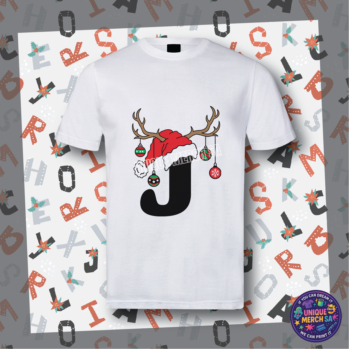 Short Sleeve T-Shirts - Personalised Christmas Tee - J