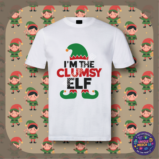 Short Sleeve T-Shirt - Christmas Elf - Clumsy