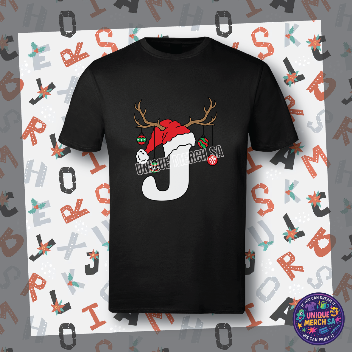 Short Sleeve T-Shirts - Personalised Christmas Tee - J