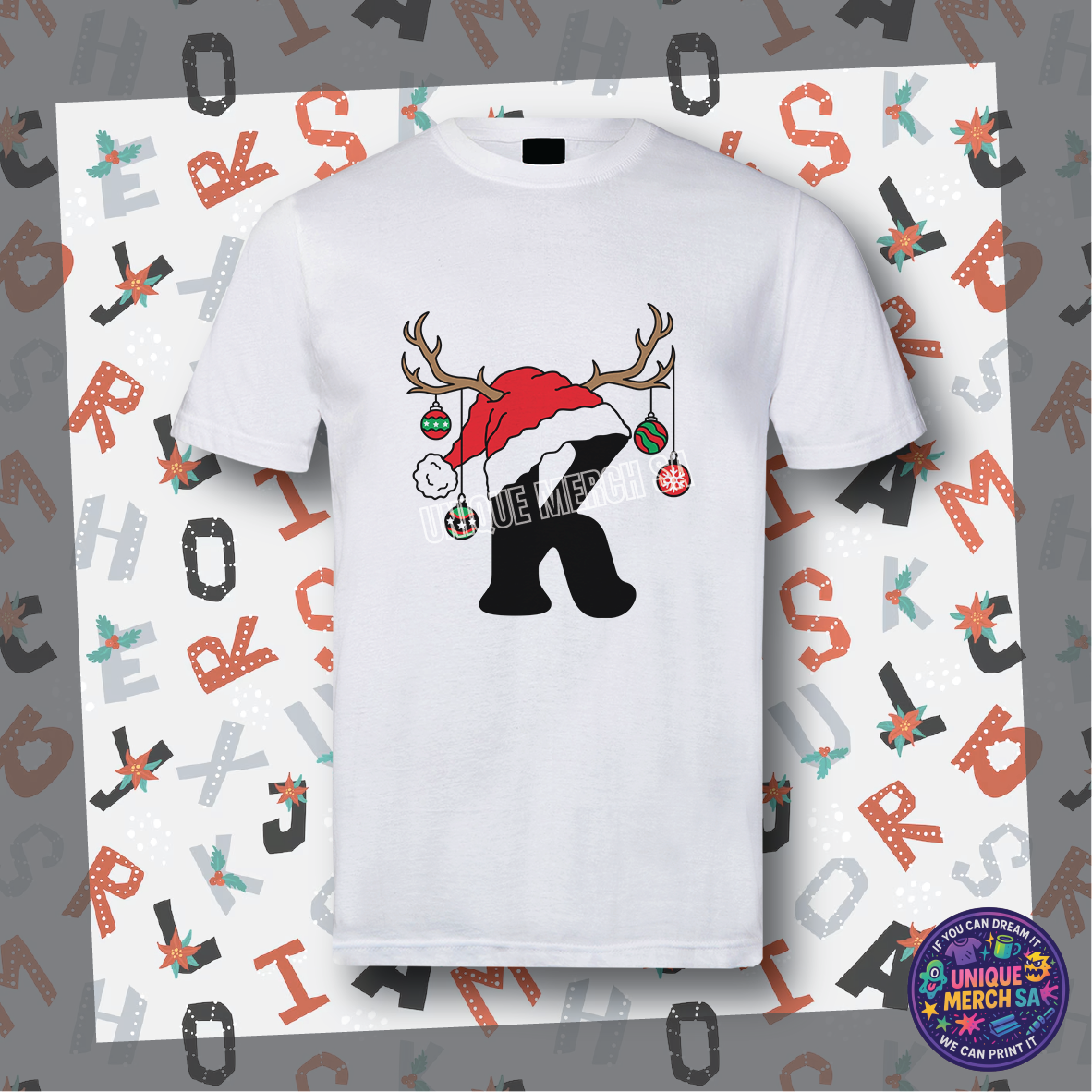 Short Sleeve T-Shirts - Personalised Christmas Tee - K