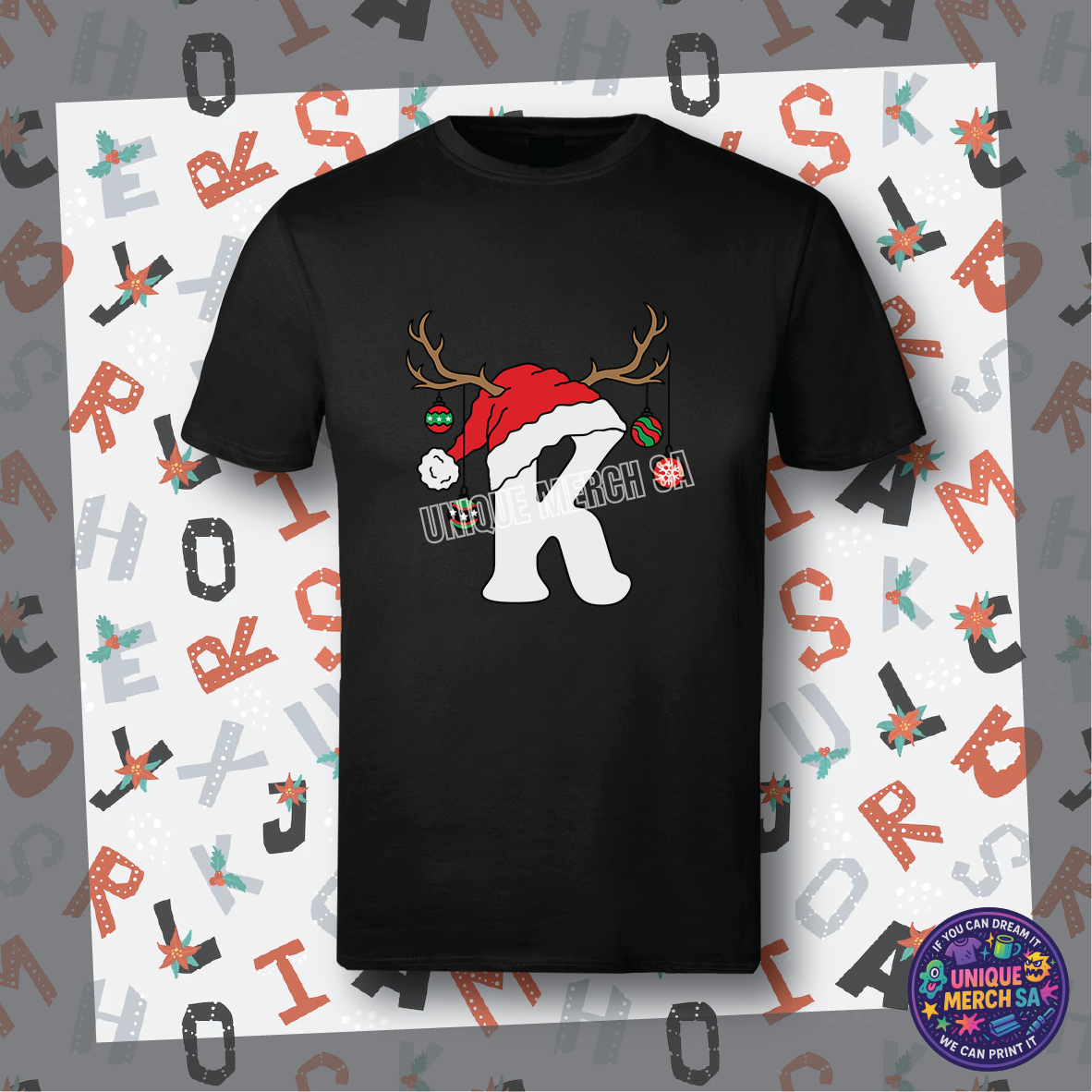 Short Sleeve T-Shirts - Personalised Christmas Tee - K