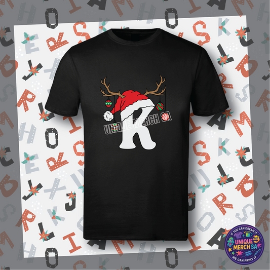 Short Sleeve T-Shirts - Personalised Christmas Tee - K