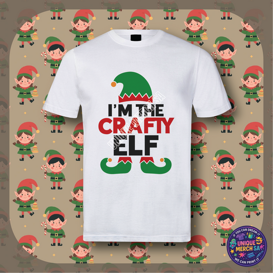 Short Sleeve T-Shirt - Christmas Elf - Crafty