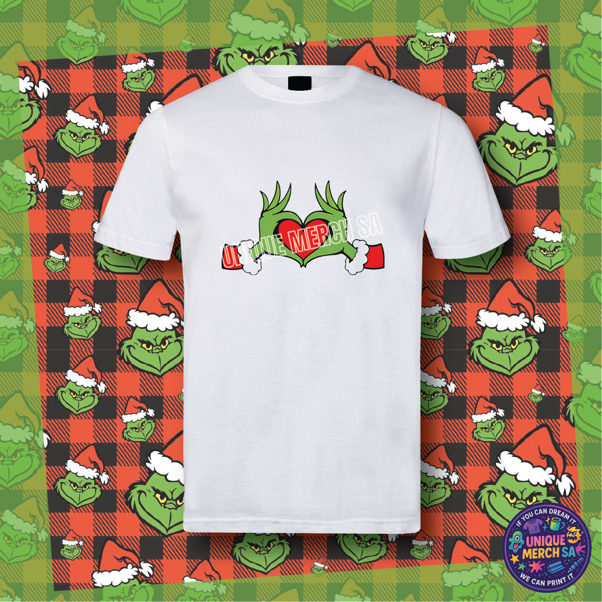 Short Sleeve T-Shirt - Grinchmas - Grinch Heart