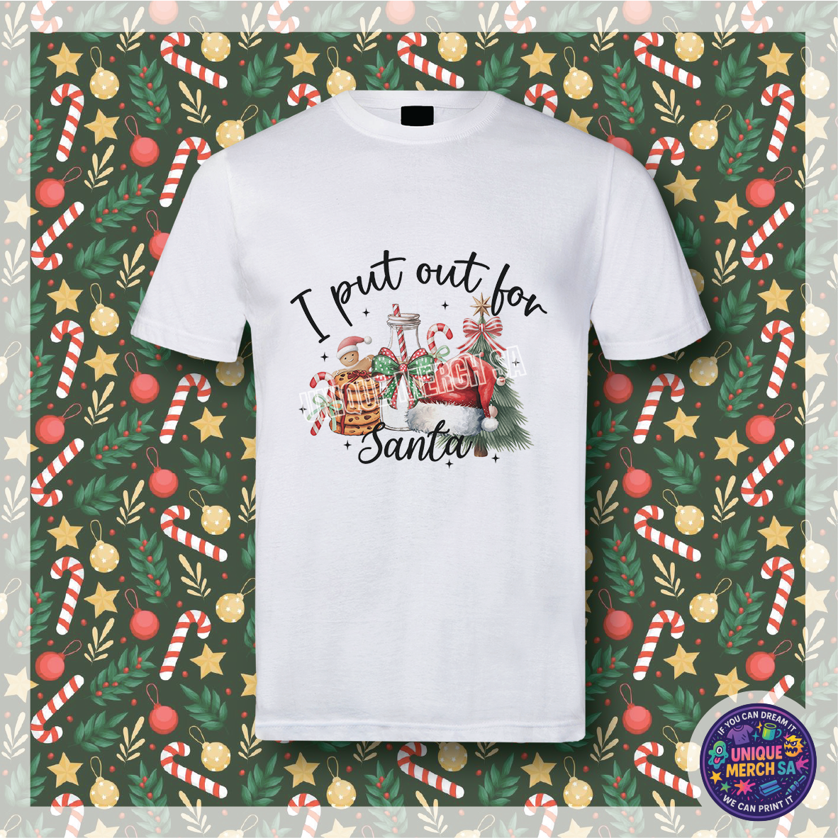 Short Sleeve T-Shirt - Christmas - I Put Out For Santa