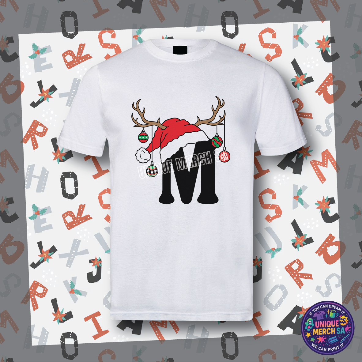 Short Sleeve T-Shirts - Personalised Christmas Tee - M