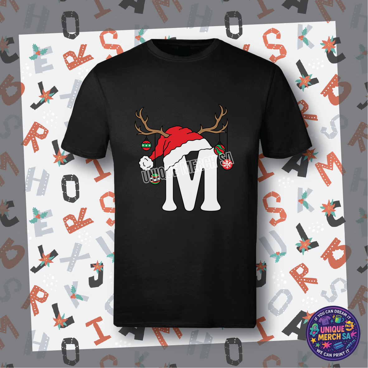 Short Sleeve T-Shirts - Personalised Christmas Tee - M