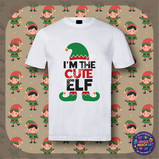 Short Sleeve T-Shirt - Christmas Elf - Cute