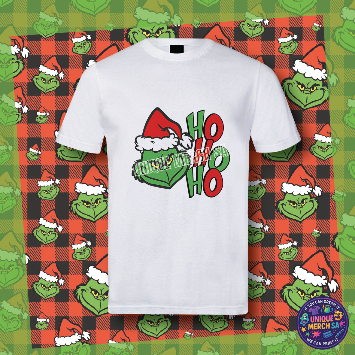 Short Sleeve T-Shirt - Grinchmas - Ho Ho Ho 2