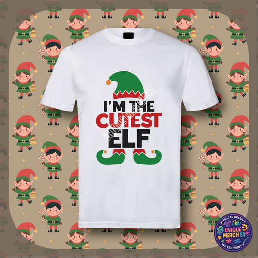 Short Sleeve T-Shirt - Christmas Elf - Cutest