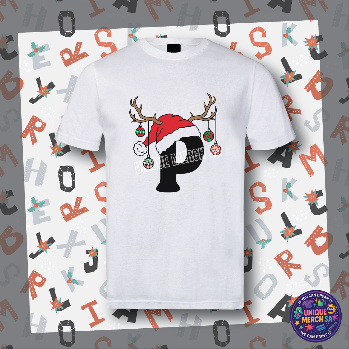 Short Sleeve T-Shirts - Personalised Christmas Tee - P