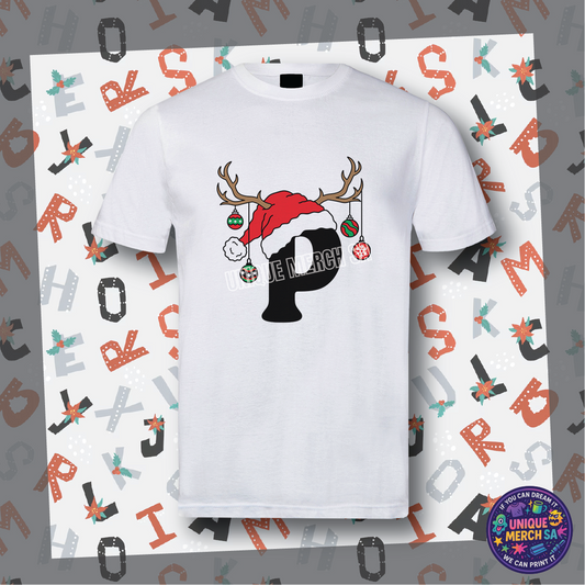 Short Sleeve T-Shirts - Personalised Christmas Tee - P