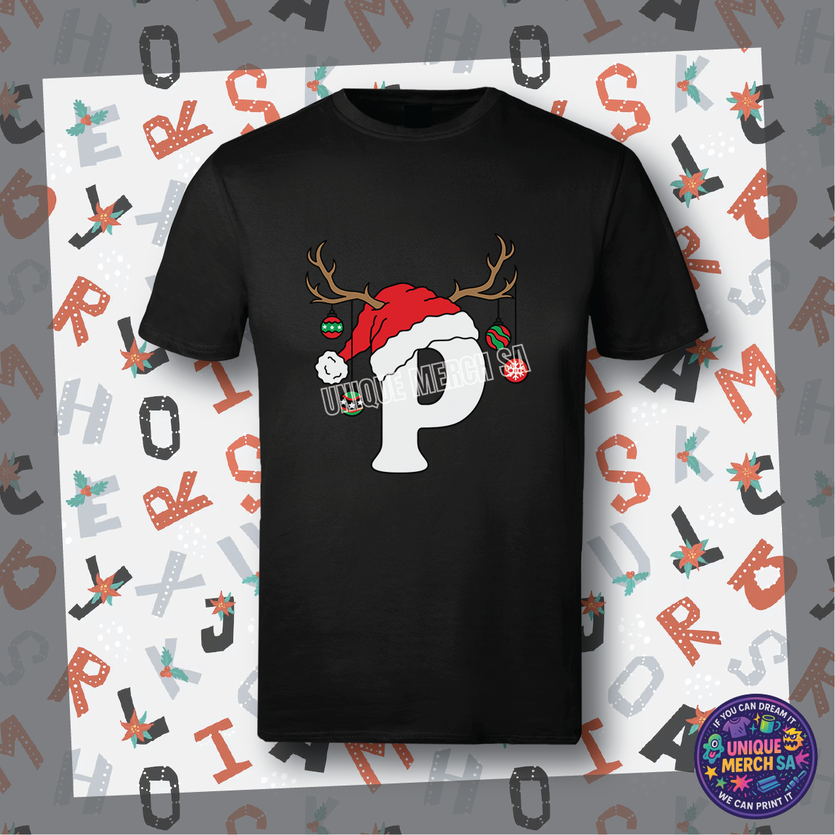 Short Sleeve T-Shirts - Personalised Christmas Tee - P