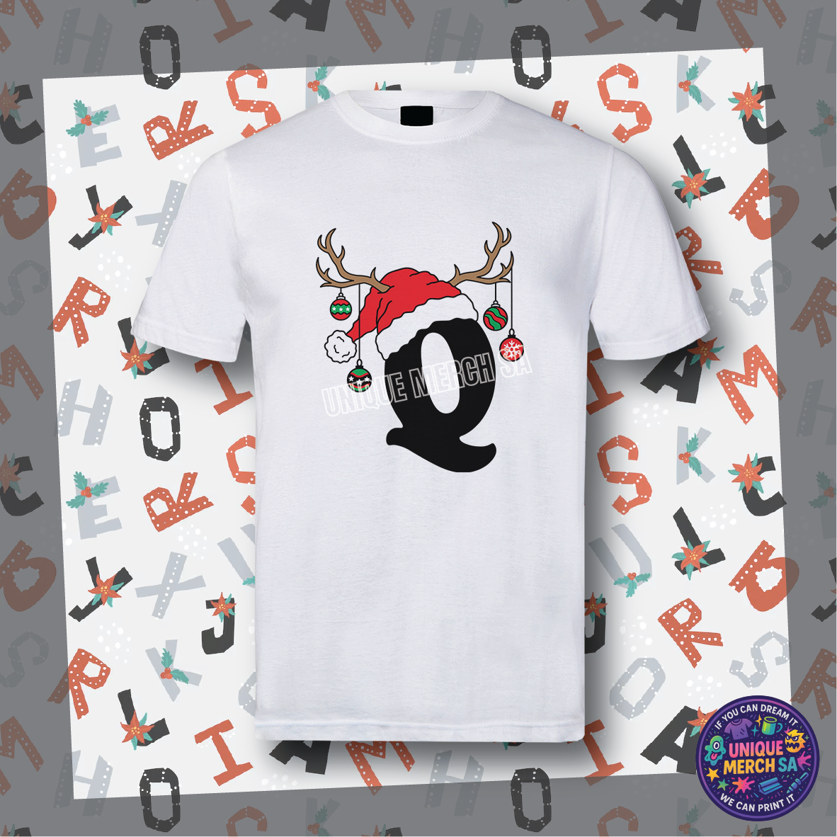 Short Sleeve T-Shirts - Personalised Christmas Tee - Q