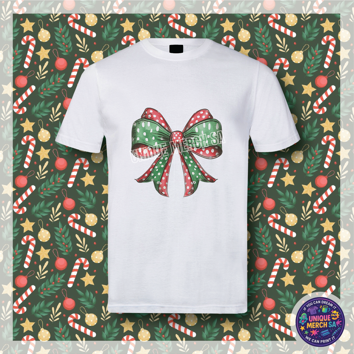 Short Sleeve T-Shirt - Christmas - Bow
